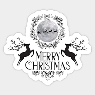 Deer Lover Merry Christmas Sticker